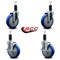 Service Caster 5'' Blue Poly Wheel Swivel 1-1/4'' Expanding Stem Caster Set 2 Brakes, 4PK SCC-EX20S514-PPUB-BLUE-2-TLB-2-114 - alternate 2